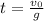 t=\frac{v_{0}}{g}