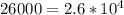 26000=2.6*10^{4}