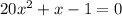 20x^2+x-1=0