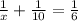 \frac{1}{x}+\frac{1}{10}=\frac{1}{6}