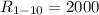 R_{1-10} = 2000