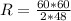 R=\frac{60*60}{2*48}