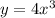 y=4x^{3}