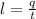 l = \frac{q}{t}