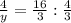 \frac{4}{y}=\frac{16}{3}:\frac{4}{3}