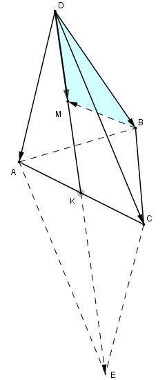 Дан тетраэдр dabc, k-середина ребра ac, m-середина отрезка kd, вектор da=вектору a, вектор db=вектор