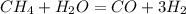 CH_4 + H_2O = CO + 3H_2