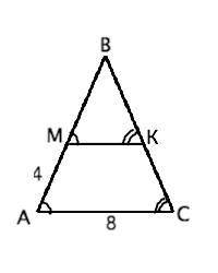 Пряма, паралельна стороні ас трикутника авс, перетинає його сторону ав у точці м, а сторону вс — у т