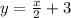 y=\frac{x}{2}+3