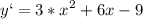 \displaystyle y`=3*x^2+6x-9