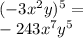 (-3x^2y)^5=\\ -243x^7y^5