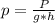 p=\frac{P}{g*h}