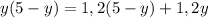 y(5-y)=1,2(5-y)+1,2y