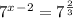 7^x^-^2=7^\frac{2}{3}