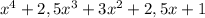 x^{4}+2,5x^{3}+3x^{2}+2,5x+1