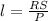 l=\frac{RS}{P}