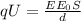 qU=\frac{EE_0S}{d}