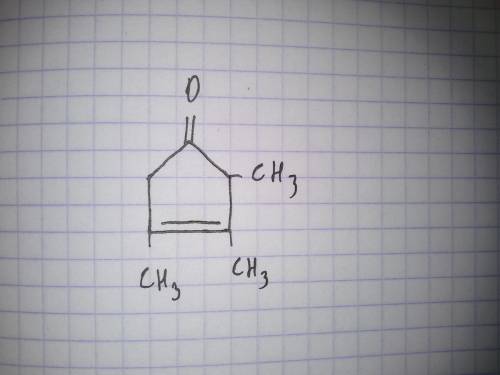 По названию вещества составьте его структурную формулу: 2,3,4-триметилциклопентен -3-он-1