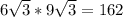 6\sqrt{3}*9\sqrt{3}}=162