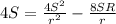 4S=\frac{4S^2}{r^2}-\frac{8SR}{r}