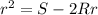 r^2=S-2Rr