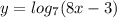 y=log_7(8x-3)