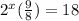 2^x(\frac{9}{8})=18