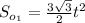 S_{o_{1}}=\frac{3\sqrt{3}}{2}t^2