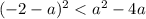 (-2-a)^2<a^2-4a