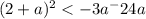 (2+a)^2<-3a^-24a