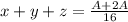 x+y+z=\frac{A+2A}{16}