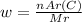 w = \frac{nAr(C)}{Mr}