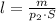 l = \frac{m}{p _{2} \cdot S}