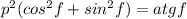 p^2(cos^2f+sin^2f)=atgf