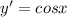 y'=cos x