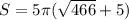 S=5\pi(\sqrt{466}+5)