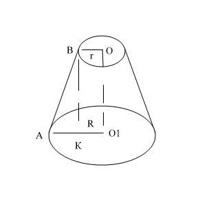 Если можно с рисунком. 1. в усеченном конусе радиусы оснований равны 2 и 5, а высота равно 4. найдит