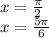 x=\frac{\pi}{2} \\ x=\frac{5\pi}{6}