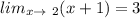 lim_{x\to\ 2}(x+1)=3