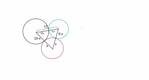 Три окружности попарно имеют внешнее касание. отрезки которые соединяют их центры. треугольник со ст