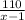 \frac{110}{x-1}