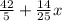 \frac{42}{5} + \frac{14}{25}x