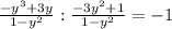 \frac{-y^{3}+3y}{1-y^{2}}: \frac{-3y^{2}+1}{1-y^{2}}=-1