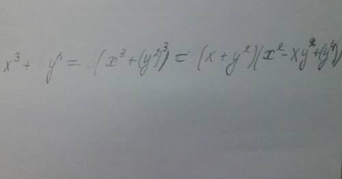 Решить! разложите на множители: x^3 + y^6