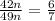 \frac{42n}{49n}= \frac{6}{7}