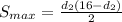 S_{max}=\frac{d_{2}(16-d_{2})}{2}