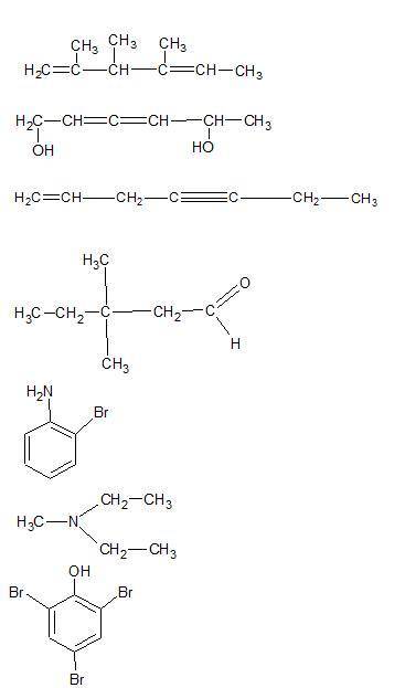 Составить структурные формулы 2,3,4триметилгексадиен 14 гексадиен 23 диол 15 гептин 4 ен 1 3 димелпе
