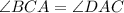 \angle BCA = \angle DAC