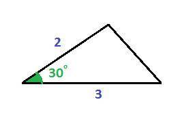 Найдите площадь треугольника по двум сторонам и углу между ними a=2см b=3см альфа =30 градусов