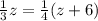 \frac{1}{3}z= \frac{1}{4}(z+6)